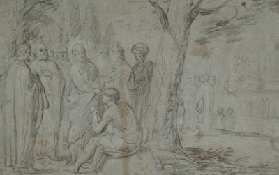 Chrystus uzdrawiający ślepca (recto); Wenus i Kupidyn (verso) autorstwa Pieter Fransz. de Grebber