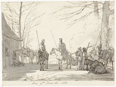 Biwak Kozaków, 9 grudnia 1813 autorstwa Pieter Gerardus van Os (signed by artist)