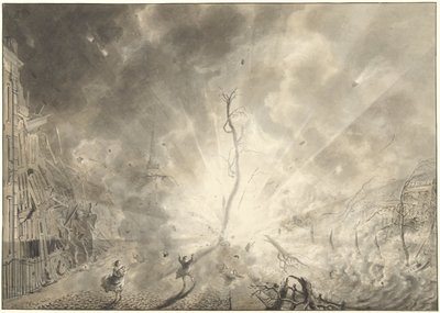 Katastrofa prochowa w Leiden, 12 stycznia 1807 r. autorstwa Pieter Gerardus van Os (signed by artist)