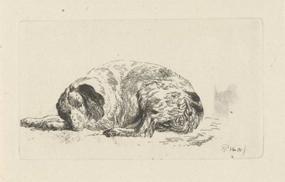 leżący pies autorstwa Pieter Gerardus van Os