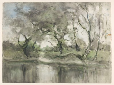 Drzewa na nabrzeżu autorstwa Pieter H.J.J. Ras (signed by artist)