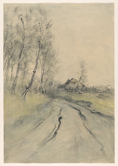 droga lądowa autorstwa Pieter H.J.J. Ras (signed by artist)
