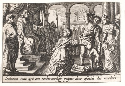 Wyrok Salomona autorstwa Pieter Hendriksz. Schut