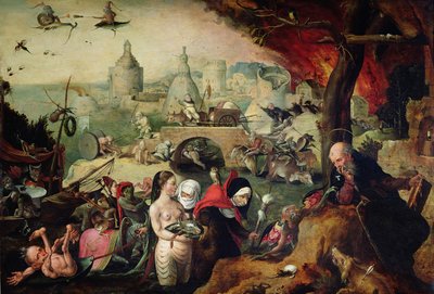 Гэгээн Энтонигийн уруу таталт, 1547 поли autorstwa Pieter Huys