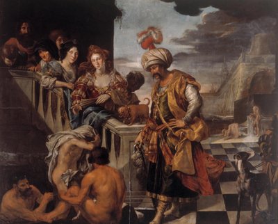 Kąpiel w orientalnym porcie autorstwa Pieter Isaacsz