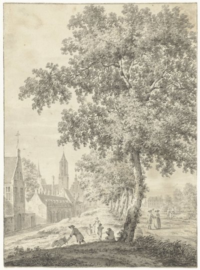 Na murze miejskim w Utrechcie autorstwa Pieter Jan van Liender