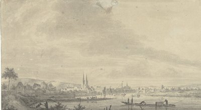 Widok na miasto Höxter autorstwa Pieter Jan van Liender