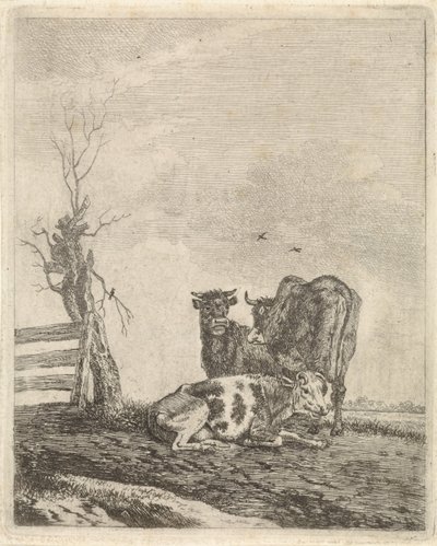 Krajobraz z trzema krowami autorstwa Pieter Janson