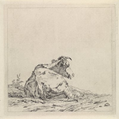 Krajobraz z leżącą krową autorstwa Pieter Janson