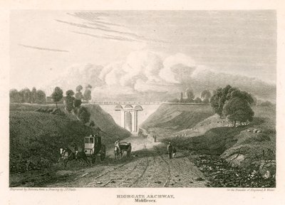 Highgate Archway, Middlesex autorstwa Pieter Jansz. Quast