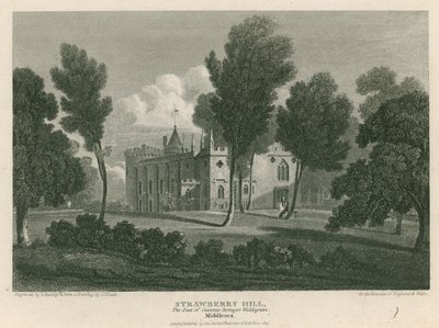 Strawberry Hill, Twickenham, Londyn; siedziba hrabiny Dowager Waldegrave autorstwa Pieter Jansz. Quast