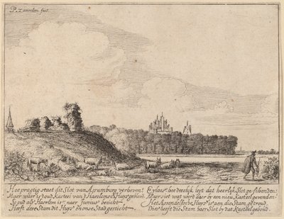 Ruiny zamku Assemburg autorstwa Pieter Jansz Saenredam