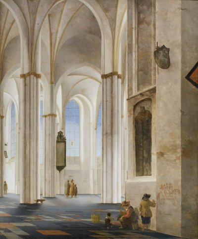 Buurkerkin sisätilat Utrechtpolishissa autorstwa Pieter Jansz Saenredam