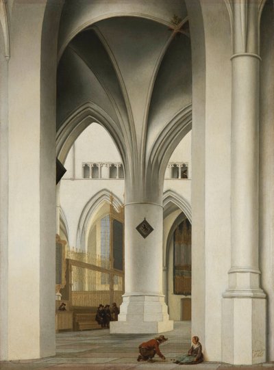 „Widok chóru kościoła św Bawona w Haarlemie w Holandii” (chór kościoła św Bawona w Haarlemie) Obraz Pietera Saenredama (1597-1665) autorstwa Pieter Jansz Saenredam