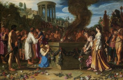 Kontrowersje ofiarne Orestesa i Pyladesa. 1614 autorstwa Pieter Lastman