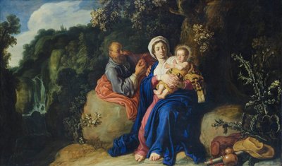 Reszta podczas lotu do Egiptu autorstwa Pieter Lastman