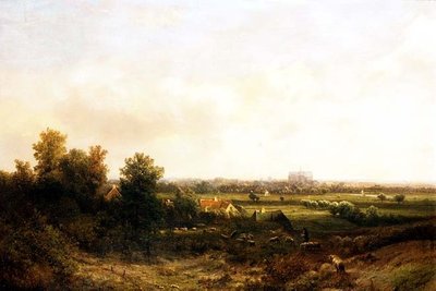 Pasterz i jego stado w pobliżu Haarlemu autorstwa Pieter Lodewijk Francisco