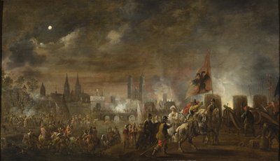 Grabież Magdeburga (wojna trzydziestoletnia) - Oblężenie Magdeburga autorstwa Pieter Meulener