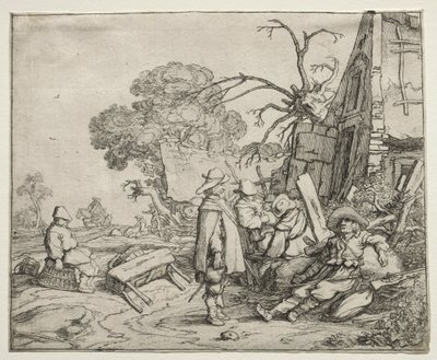 Krajobraz z żołnierzami, 1626. autorstwa Pieter Molyn