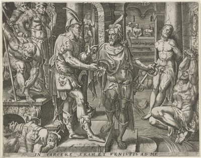 Odwiedzanie więźniów Dzieła miłosierdzia (tytuł serii) autorstwa Pieter Nagel