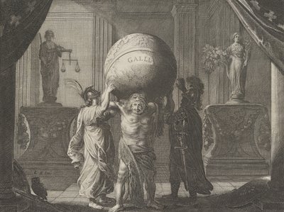 Tablica 13: Alegoria o niezgodzie we Francji, z Caspar Barlaeus, Medicea Hospes, 1638. autorstwa Pieter Nolpe