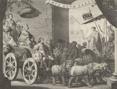 Tablica 5a: Marie de Medici jako Berecynthia, z Caspar Barlaeus, Medicea Hospes, 1638. autorstwa Pieter Nolpe