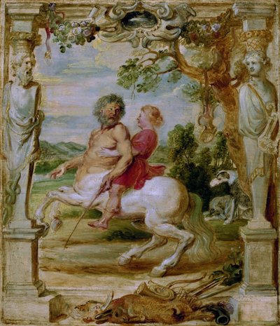 Achilles wykształcony przez centaura Chirona, 1630-1635 autorstwa Peter Paul Rubens