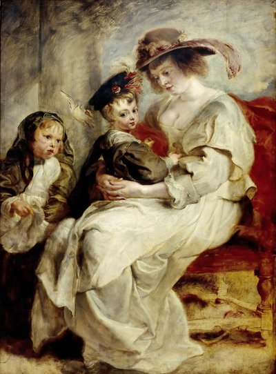 Helena Fourment z dwójką swoich dzieci, ok. 1636. autorstwa Pieter Paul Rubens