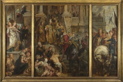 Szkic do Wysokiego Ołtarza, St Bavo, Gandawa, 1612 autorstwa Peter Paul Rubens