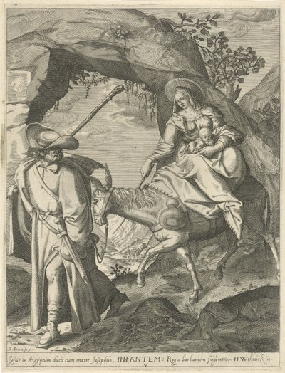 Lot do Egiptu autorstwa Pieter Perret