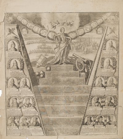 Apoteoza chwały wojskowej Piotra, 1717 autorstwa Pieter Pickaert
