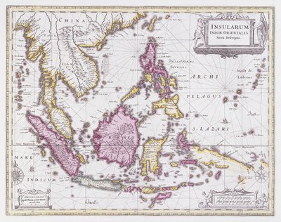 Mapa Chin i Indonezji, ok. 1710 autorstwa Pieter Schenk
