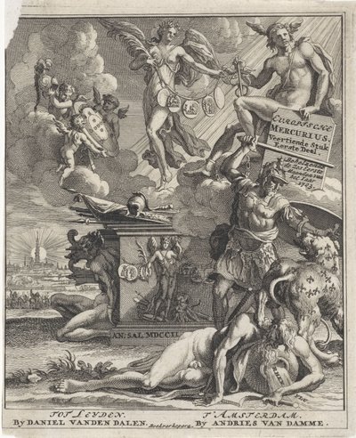 Strona tytułowa dla: European Mercury, czternasta część, pierwsza część, 1703 autorstwa Pieter Sluyter