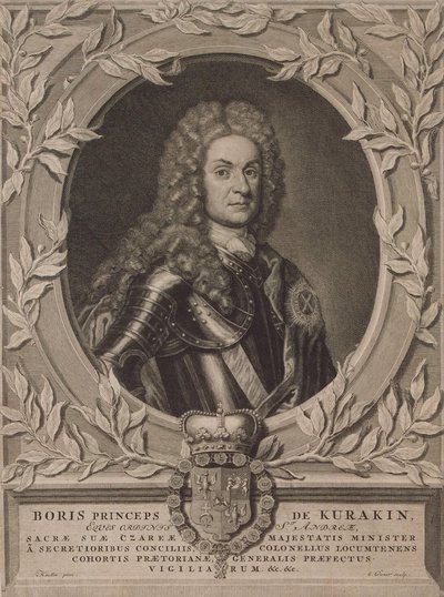 Portret księcia Borysa Iwanowicza Kurakina 1676-1727, po 1717 autorstwa Pieter Stevens Gunst van