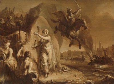 Perseusz i Andromeda. Alegoria wyzwolenia Holandii przez księcia Frederika Hendrika autorstwa Pieter Symonsz Potter (attributed to)