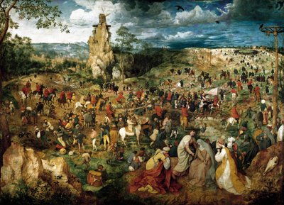 La Montee au Calvary (Droga Krzyża) Obraz Pietera Bruegla Starszego (lub Piet Breugel lub Pieter Bruegel lub Brueghel autorstwa Pieter Bruegel the Elder