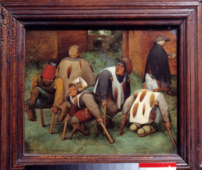 Żebracy Grupy kalek martwych i nieszczęśliwych. Obraz Pietera Bruegla (lub Breugel lub Bruegel lub Breughel) byłego (1525-1569). 1568. wym. 0,18x0,21m. Luwr, Paryż autorstwa Pieter Bruegel the Elder