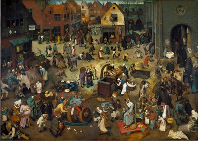 Walka z karnawałem (zapusty) i Careme autorstwa Pieter The Elder Brueghel