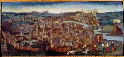 Widok na Rzym. Obraz Pietera Brueghela mówi, że stary (lub stary) autorstwa Pieter Bruegel the Elder