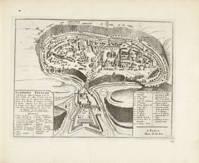 Mapa Kamieniec Podolski, 1726 r. autorstwa Pieter Van der Aa