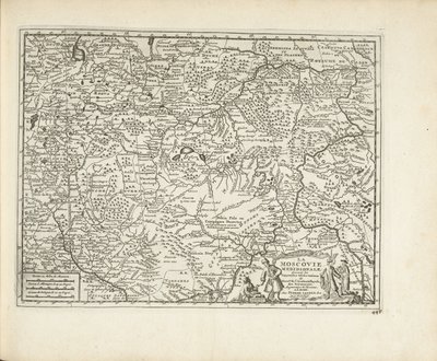 Mapa Moskwy, 1726 autorstwa Pieter Van der Aa