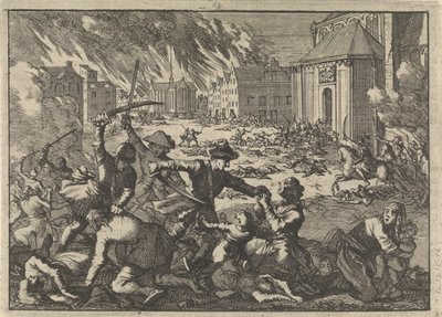 Worek Magdeburga, 1698 autorstwa Pieter Van der Aa