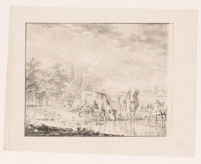 Krowy nad wodą autorstwa Pieter de Goeje (attributed to)