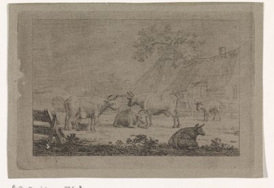 Gospodarstwo z krowami autorstwa Pieter de Goeje