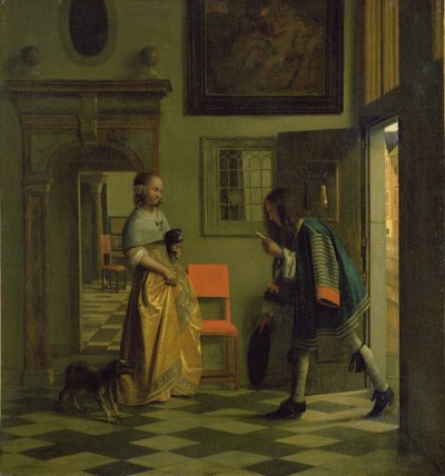 Posłaniec, ok. 1669 r. autorstwa Pieter de Hooch