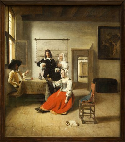 Pijący autorstwa Pieter de Hooch
