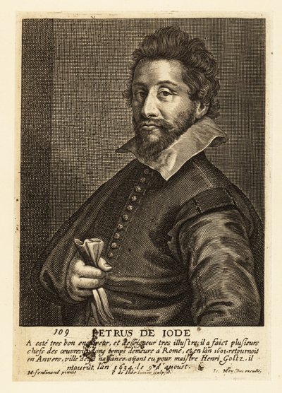 Portret Pietera de Jode Starszego, flamandzkiego grafika, rysownika, wydawcy i malarza autorstwa Pieter de II Jode