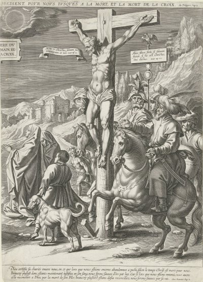 Ukrzyżowanie Chrystusa, część prawa autorstwa Pieter de Jode (I)