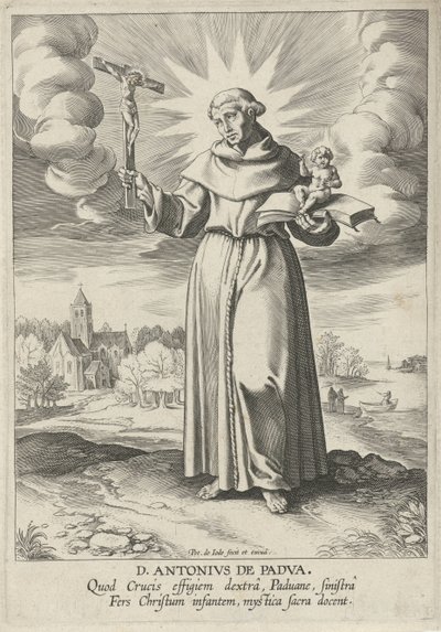 Krajobraz ze św. Antonim Padewskim autorstwa Pieter de Jode (I)