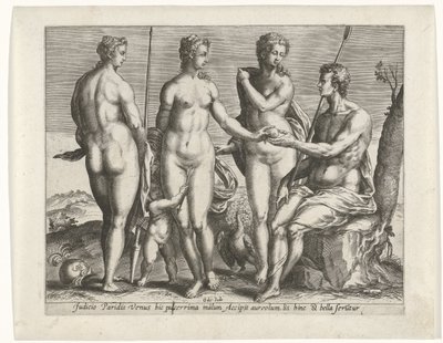 Wyrok Paryża autorstwa Pieter de Jode (I)